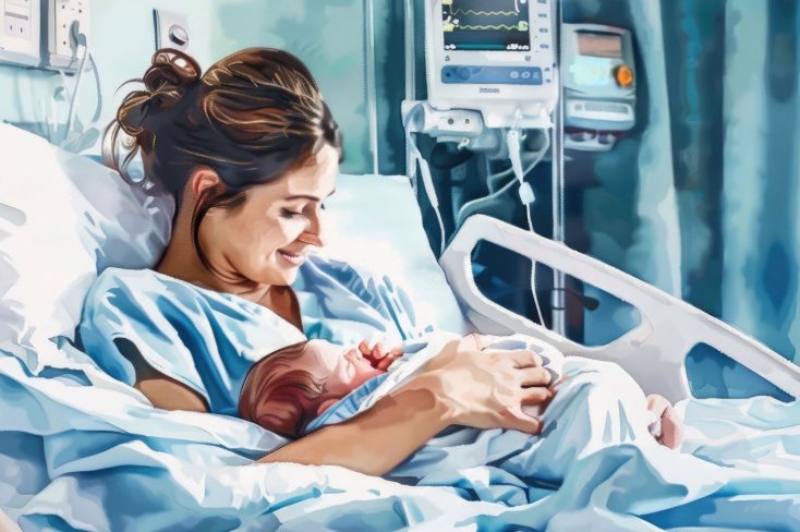 כשהרופא נכנס לחדר, הוא קפא במקום — האישה שנחשבה למתה החזיקה תינוק… ולחשה שם אחד